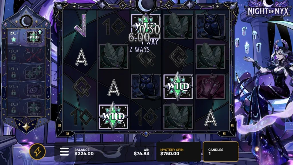 Night of Nyx Symbols and Paytable